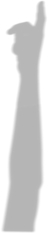 Decorative Arm Pointing Up Shadow